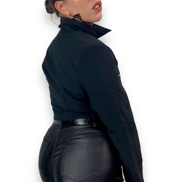 90's KOJI YOHJI designer cropped black jacket with chain detail - Picture 9 of 12